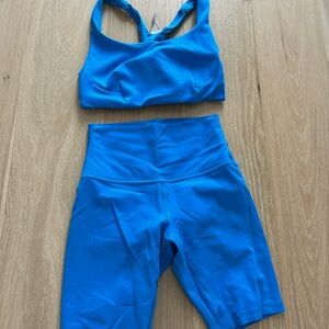 lululemon athletica Blue Bike Shorts